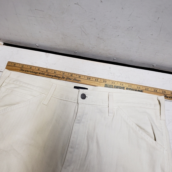 Levis mens 36x34 cream white cotton painter chore utility pants jeans - Picture 13 of 14